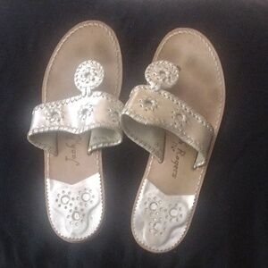 Gold Jack Rogers Sandals, size 8.5